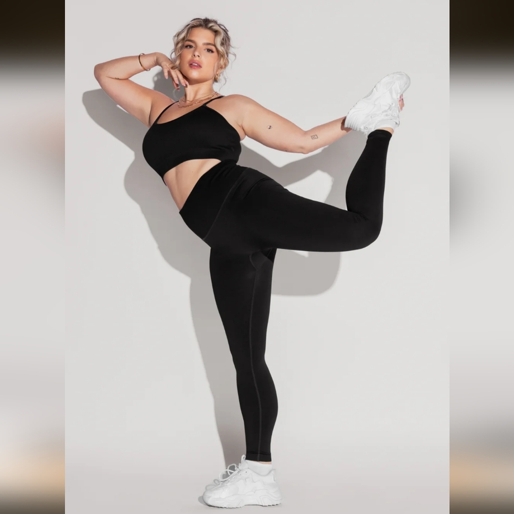 Popflex Active Supersculpt Seamless Leggings Curveflex Black